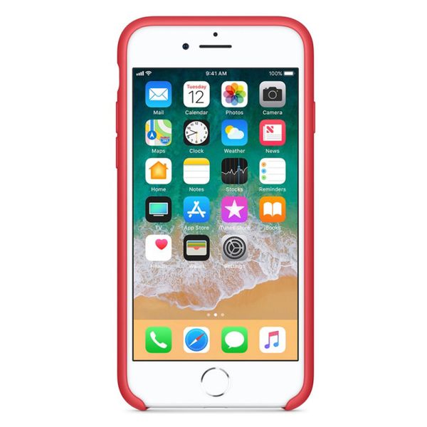 Apple Silikoncase Apple iPhone SE (2022 / 2020) / 8 / 7 - Red Raspberry