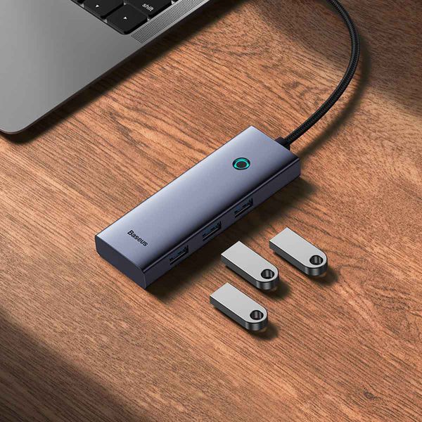 Baseus UltraJoy 5-in-1 USB-C Hub - 4K 30Hz - 100 Watt Aufladen - Dockingstation - Space Grey