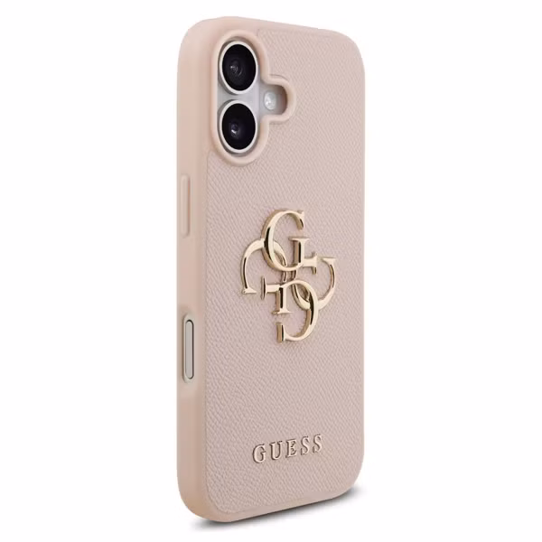 Guess Big 4G Logo Hülle Grained Apple iPhone 17 - Rosa