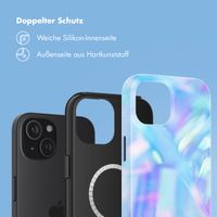 Selencia Vivid Rückabdeckung mit MagSafe Apple iPhone 15 - Holographic Blue Dream