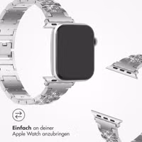 Selencia Sparkle Armband für das  Apple Watch Series 1 t/m 9 / SE (38/40/41 mm) | Series 10 / 11 (42 mm) - Silber