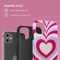 Selencia Vivid Back Cover Apple iPhone 11 - Double Hearts Rubine Red Lilac