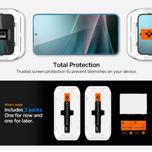 Spigen GLAStR Privacy EZ Fit Displayschutzfolie + Applicator Samsung Galaxy S24 Plus / S25 Plus