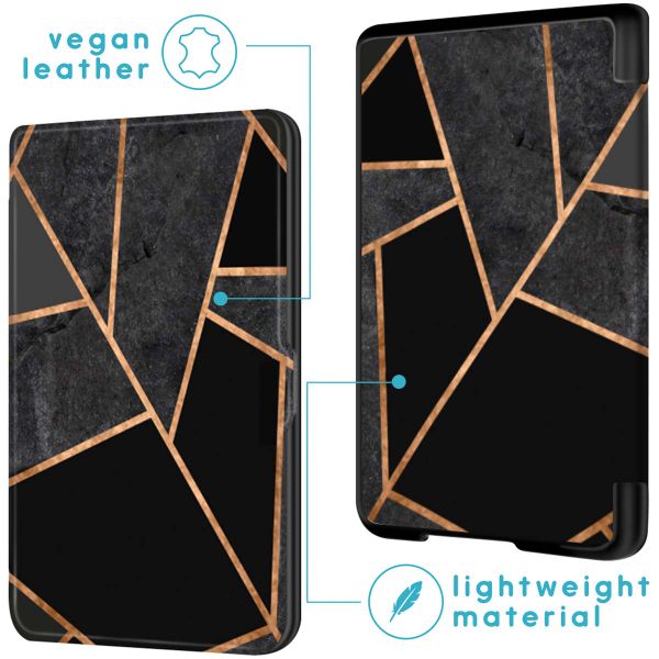 imoshion Design Slim Hard Case Klapphülle für das Tolino Shine 4 - Black Graphic