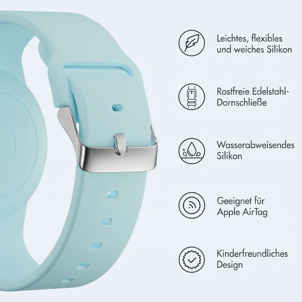 imoshion AirTag Kinderarmband - Halter für Apple AirTag - One Size - Denim Blue