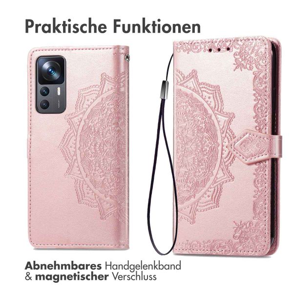 imoshion Mandala Klapphülle für das Xiaomi 12T (Pro) - Rose Gold