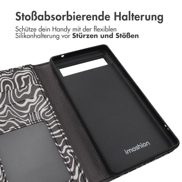 imoshion Design Klapphülle Google Pixel 6a - Black And White