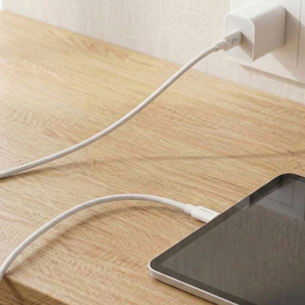 imoshion Braided USB-C-zu-Lightning-Kabel 30 W - 1 Meter - Weiß