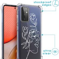 imoshion Design Hülle mit Band für Samsung Galaxy A72 - Woman Flower