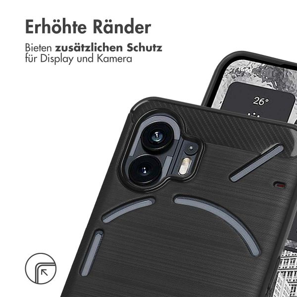 imoshion Brushed Back Cover Nothing Phone (2a) / (2a) Plus - Schwarz