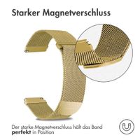 imoshion Magnetisches Milanaise Armband -   Universelle 20 mm Anschluss - Größe M - Gold