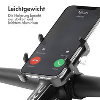 imoshion Handyhalterung für Fahrrad und Motorrad - Aluminium - Leicht - Verstellbar - Schwarz