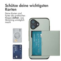 imoshion Backcover mit Kartenfach für das iPhone 16 - Grün