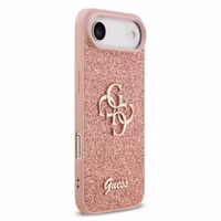 Guess 4G Metal Logo Back Cover mit Glitter Apple iPhone Air - Rosa
