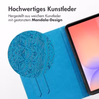 imoshion Mandala Klapphülle Samsung Galaxy Tab S9 11.0 Zoll / S10 Lite / S10 FE / S9 FE 10.9 Zoll - Türkis