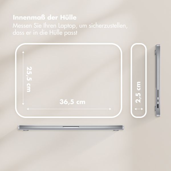 Selencia Teddy Laptop Hülle 15-16 Zoll - Laptop Sleeve - Black