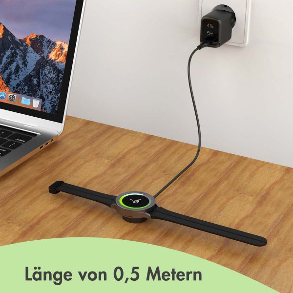 imoshion Ladestation für die Garmin Smartwatch | USB-A-Ladekabel - 0,5 Meter - Schwarz