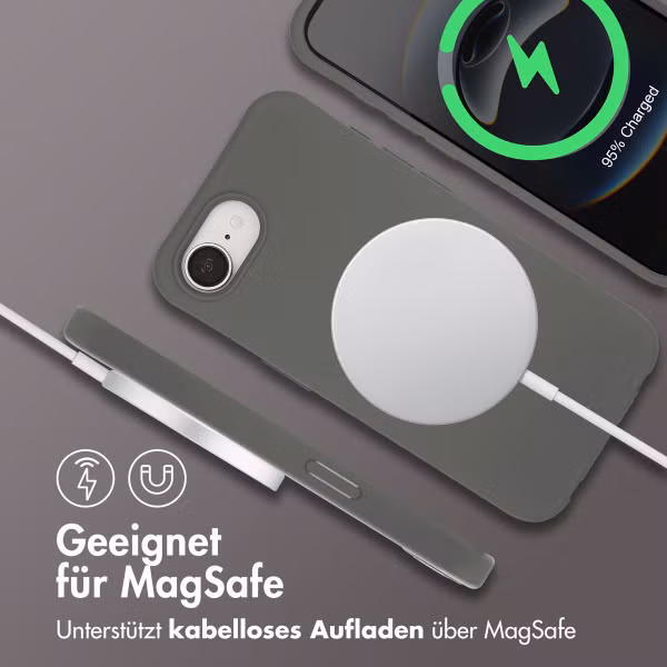 imoshion Color Backcover mit abnehmbarem Handykette und MagSafe Apple iPhone 16e - Black Coffee