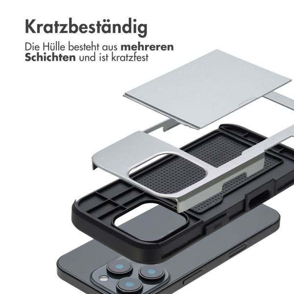 imoshion Backcover mit Kartenfach Apple iPhone 16 Pro - Grau