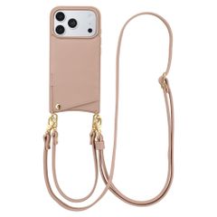 Selencia Nova HandyHülle mit Kordel und Kartenhalter Apple iPhone 18 Pro / 17 Pro - Dusty Rose