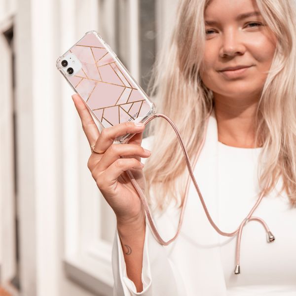 imoshion Design Hülle mit Band Samsung Galaxy A70 - Pink Graphic