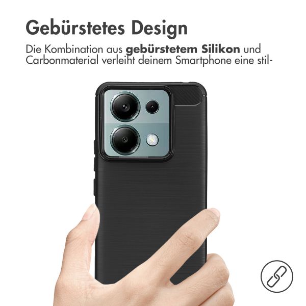 imoshion Brushed Back Cover für das Xiaomi Redmi Note 13 Pro (5G) / Poco X6 - Schwarz