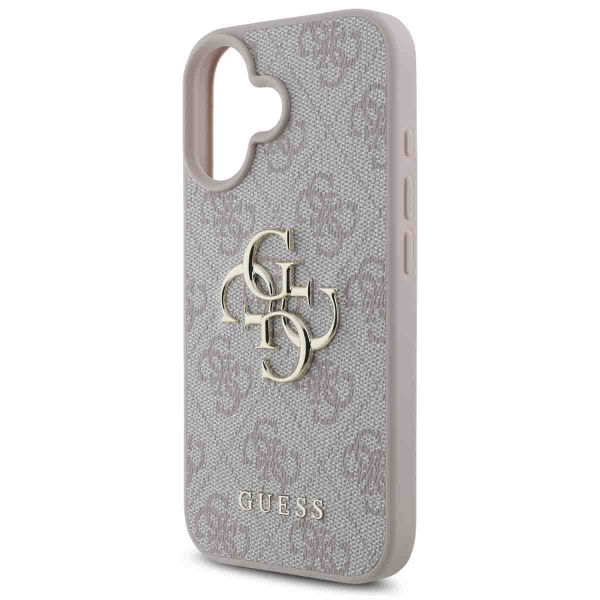 Guess 4G Metal Logo Back Cover für das iPhone 16 - Rosa