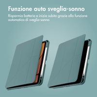 imoshion Origami Klapphülle Apple iPad 9 (2021) 10.2 Zoll / iPad 8 (2020) 10.2 Zoll / iPad 7 (2019) 10.2 Zoll - Dunkelgrün
