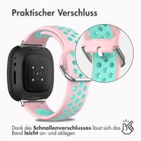 imoshion Silikonband Sport für das Fitbit Versa 4 / 3 / Sense (2) - Rosa / Mintgrün