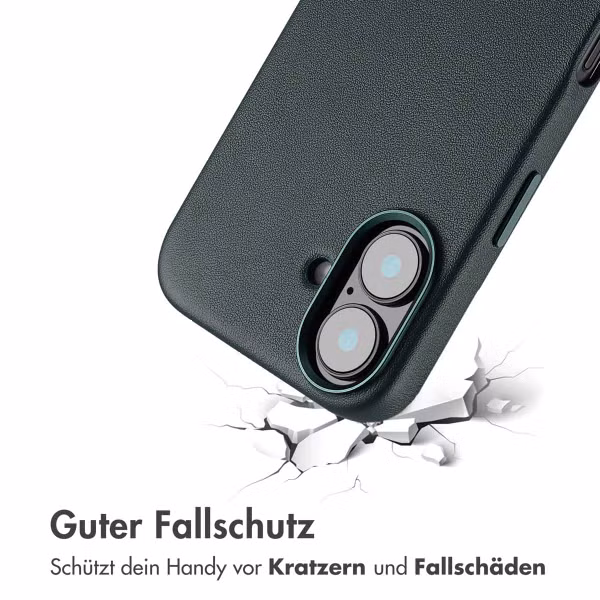 Accezz MagSafe Leather Backcover für das Apple iPhone 16 - Cedar Green