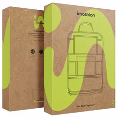 imoshion Auto Organizer für Kinder – 9 Fächer - Inklusive Tablet-Halter - Zweier-Set – Schwarz