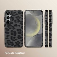 Selencia Sabi Backcover Leopardenmuster mit MagSafe Samsung Galaxy S24 - Midnight Black