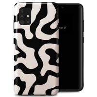 Selencia Vivid Tough Back Cover für das Samsung Galaxy A51 - Art Wave Black