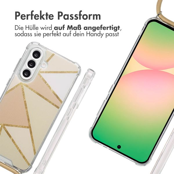 imoshion Design Hülle mit Band Samsung Galaxy A56 - Beige Graphic