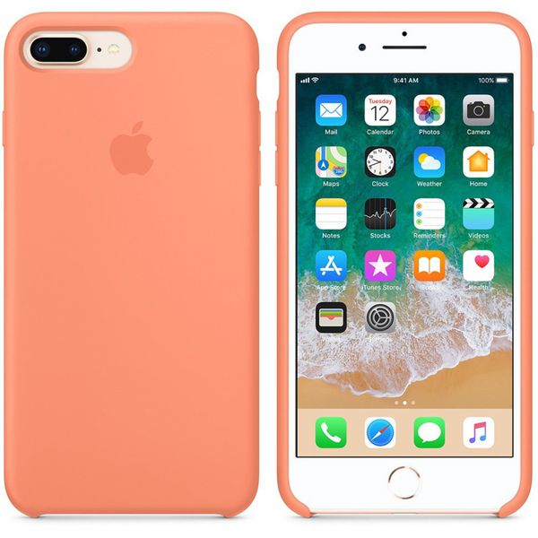 Apple Silikon-Case Peach für das iPhone 8 Plus / 7 Plus