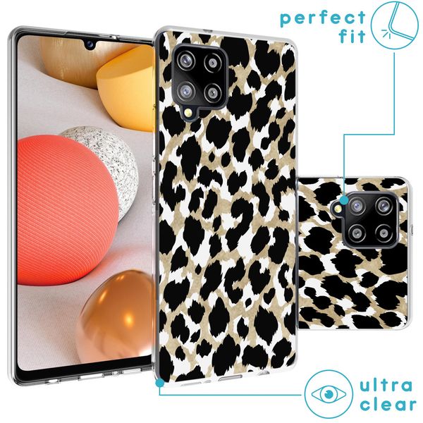 imoshion Design Hülle für das Samsung Galaxy A42 - Leopard / Schwarz