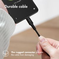 imoshion USB-C auf USB-Kabel für das Samsung Galaxy S21 Ultra - Geflochtenes Gewebe - 3 m - Schwarz