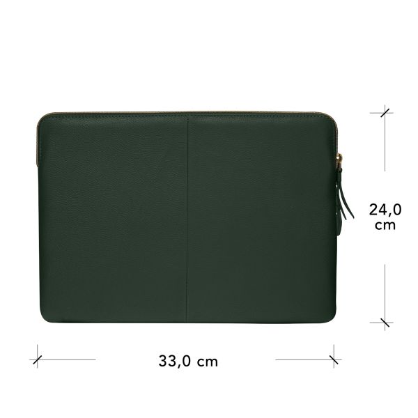 dbramante1928 ﻿Paris+ Sleeve - Laptop Hülle 13 Zoll - Laptop Sleeve - Echtes Leder - MacBook Pro / Air 13 Zoll - Evergreen