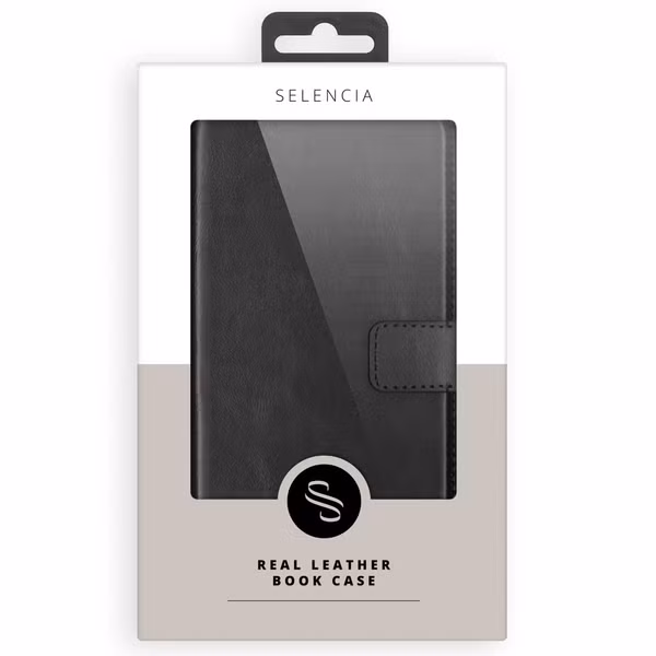 Selencia Echtleder Klapphülle für das Samsung Galaxy Note 9 - Schwarz