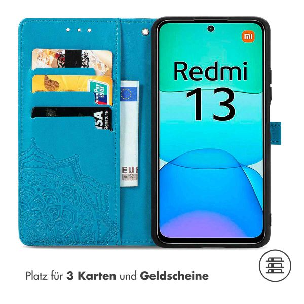 imoshion Mandala Klapphülle Xiaomi Redmi 13 4G - Türkis