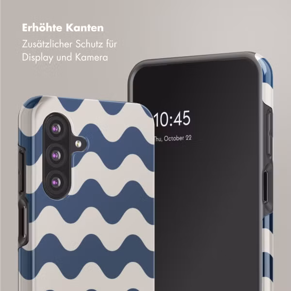 Selencia Vivid Back Cover Samsung Galaxy A26 - Wave Vibes Classic Blue