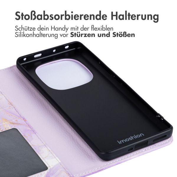 imoshion Design Klapphülle Xiaomi Redmi Note 14 Pro Plus (5G) - Purple Marble