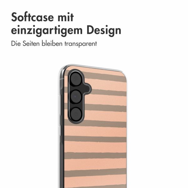 imoshion  Design Hülle Samsung Galaxy A55 - Striped Peach Reverse