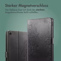 imoshion Mandala Klapphülle Samsung Galaxy Tab A9 Plus - Schwarz
