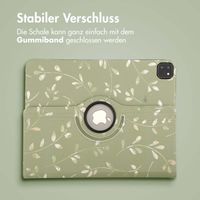 imoshion 360° drehbare Design Klapphülle Apple iPad Air 13 Zoll (2025) M3 / (2024) M2 - Green Flowers