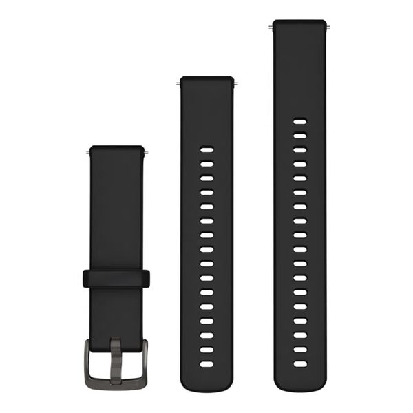 Garmin Silikonarmband -   Garmin 18 mm Anschluss - Black / Slate