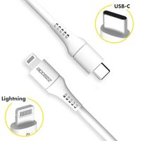 Accezz MFI-zertifiziertes Lightning- auf USB-C-Kabel - 2 m - Weiß