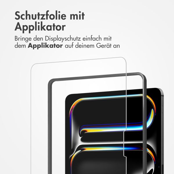 Accezz Schutzfolie aus gehärtetem Glas mit Applikator Apple iPad Air 13 Zoll (2025) M3 / (2024) M2