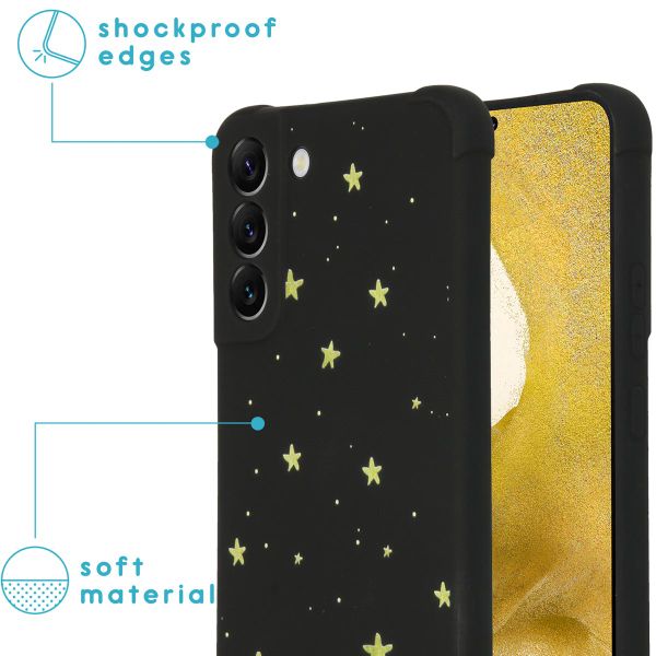 imoshion Design Hülle mit Band für das Samsung Galaxy S22 Plus - Stars Gold