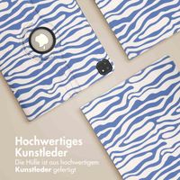 imoshion 360° drehbare Design Klapphülle Apple iPad Air 13 Zoll (2025) M3 / (2024) M2 - White Blue Stripes